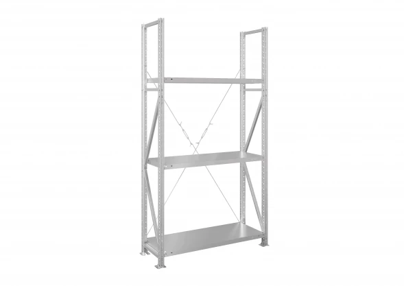 Стеллаж металлический MS U 3000х1200х800 3 полки сплошные до 180 кг