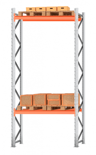 Стеллаж паллетный 4000х1800х1100 2 яруса (Р100.1.5Б120.1.5)