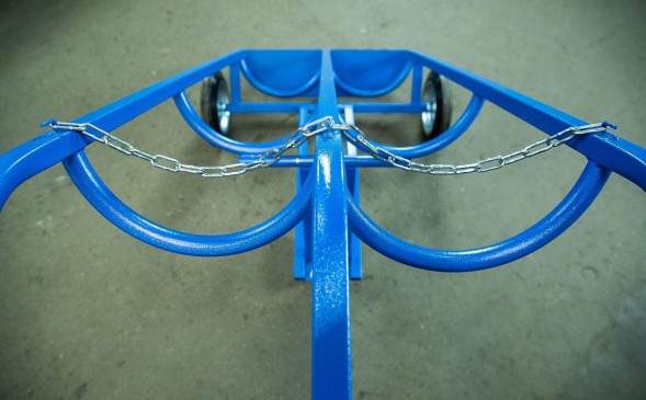 Тележка для газовых баллонов TOR ГБ-2, 2 баллона (250 литые колеса + 160 поворотное), шт