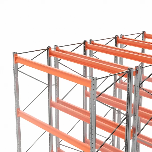 Стеллаж двойной глубины 5000х2700х1100 до 3250 кг / до 12670 кг секция