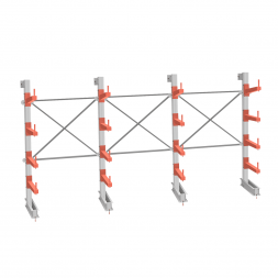 Стеллаж консольный СТ-062 2450х4660х830 4 яруса +О односторонний