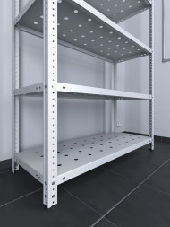 Стеллаж ТС Лайт 3000х700х400 с 7 перфорированными полками
