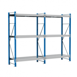 Стеллаж SGR-V 350 кг 2500х1500х800 3 яруса (рамы RAL 5015 / настил цинк) ОС