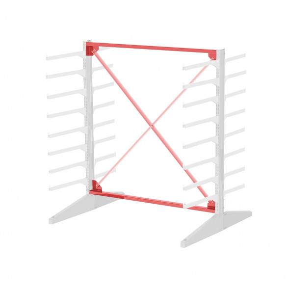 Стеллаж консольный двухсторонний Sortex 1920х1634х1280 8 ярусов