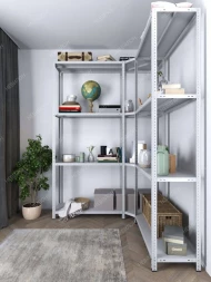 Стеллаж угловой МС 2500х1600х1600/400 мм 4 яруса