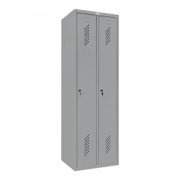 Шкаф металлический двухсекционный сигнальный серый