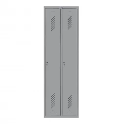 Шкаф металлический двухсекционный сигнальный серый