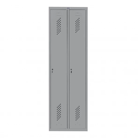 Шкаф металлический двухсекционный сигнальный серый
