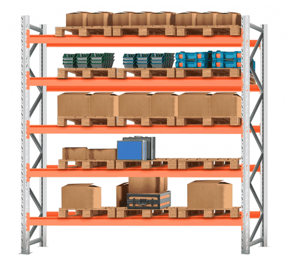 Стеллаж паллетный Лайт 3500х2700х1100 5 ярусов (Р70.1.5Б120.1.5)