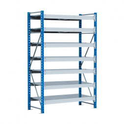 Стеллаж SGR-V 350 кг 2500х1800х600 7 ярусов (рамы RAL 5015 / настил цинк) ОС
