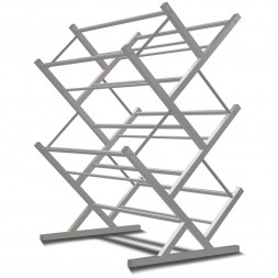 Двусторонний стеллаж для воды Стилс-15 на 15 бутылей 5/6 л, металлик