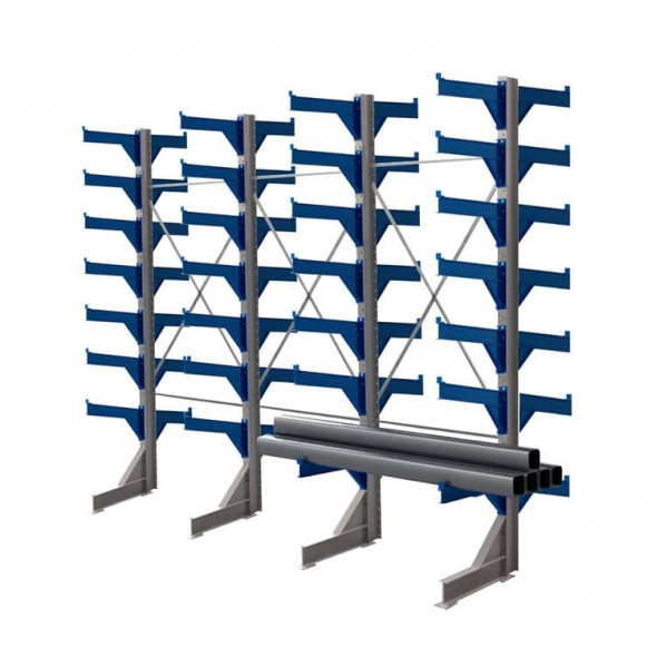 Стеллаж консольный двухсторонний КТр 4000х4980х2200 (1000) 7 ярусов